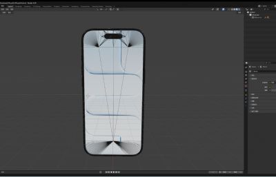 iPhone 17 Air手机blender模型