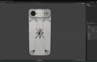 iPhone 17 Air手机blender模型