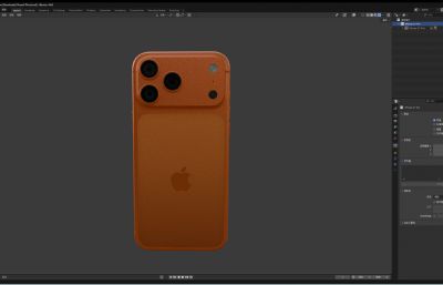 iPhone 17 Pro手机blender模型
