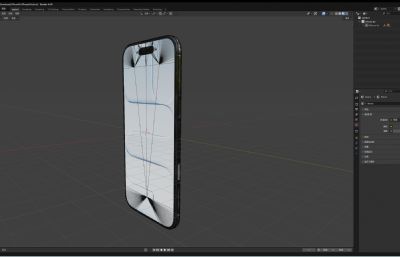 iPhone 17 Air手机blender模型