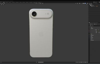 iPhone 17 Air手机blender模型