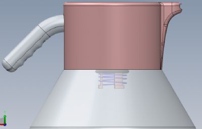 分体式圆口锥底茶水壶
