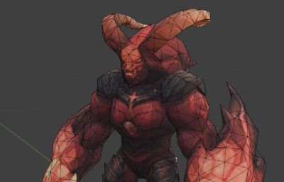 红buff怪物glb模型