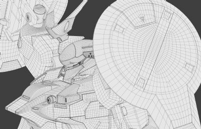 《机动战士高达：水星的魔女》-MD-0031L迪兰扎劳达专用机3D模型