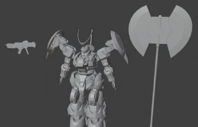 《机动战士高达：水星的魔女》-MD-0031L迪兰扎劳达专用机3D模型