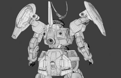 《机动战士高达：水星的魔女》-MD-0031L迪兰扎劳达专用机3D模型