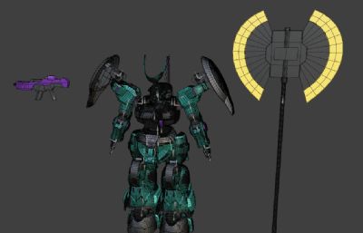 《机动战士高达：水星的魔女》-MD-0031L迪兰扎劳达专用机3D模型