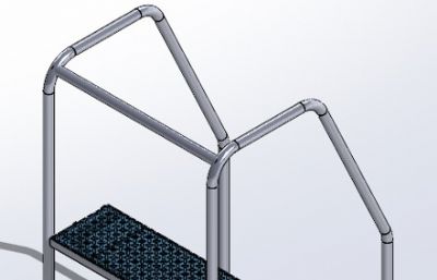 带护栏便携式踏梯