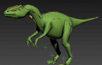 异特龙,有绑定和行走动画