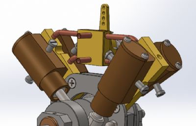 紧凑型四缸蒸汽机