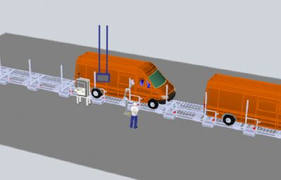 机器人厢式货车检测线