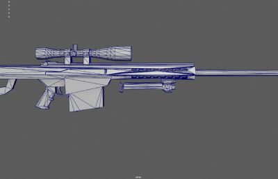 巴雷特狙击步枪,反器材狙击枪,大狙塌陷模型