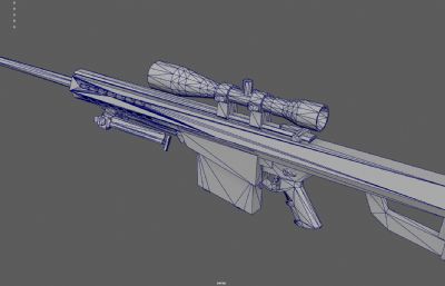 巴雷特狙击步枪,反器材狙击枪,大狙塌陷模型