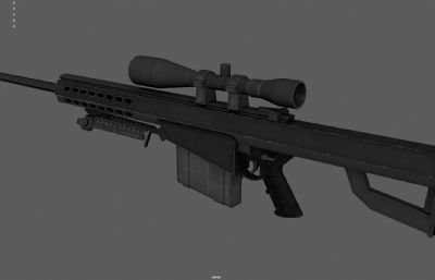 巴雷特狙击步枪,反器材狙击枪,大狙塌陷模型