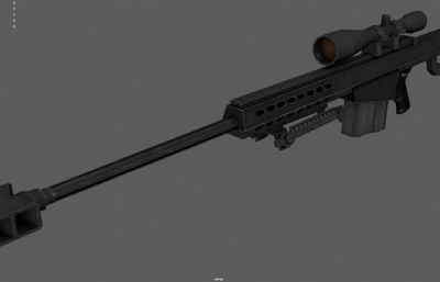 巴雷特狙击步枪,反器材狙击枪,大狙塌陷模型