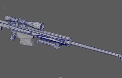 巴雷特狙击步枪,反器材狙击枪,大狙塌陷模型