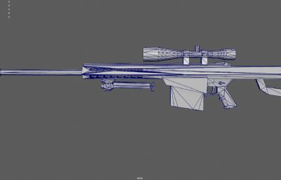 巴雷特狙击步枪,反器材狙击枪,大狙塌陷模型