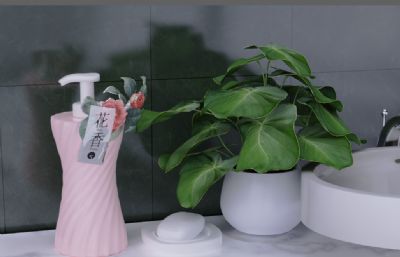 洗护瓶子,花香洗发露,洗漱用品