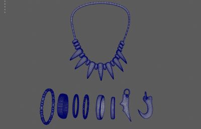 兽牙项链 古代项链 巫祭道具