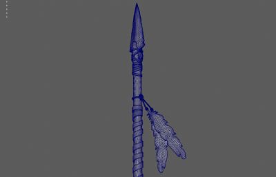 石矛 长矛石器 原始武器