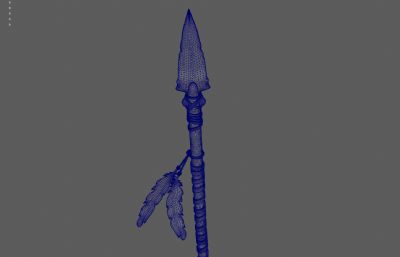 石矛 长矛石器 原始武器