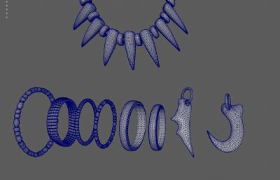 兽牙项链 古代项链 巫祭道具