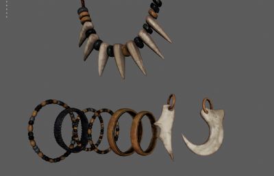 兽牙项链 古代项链 巫祭道具
