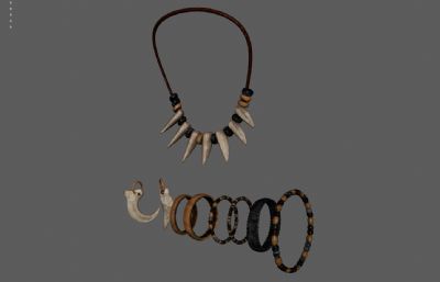 兽牙项链 古代项链 巫祭道具