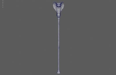 噬魂蛇杖 魔杖 蛇形法杖塌陷模型