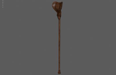 噬魂蛇杖 魔杖 蛇形法杖塌陷模型