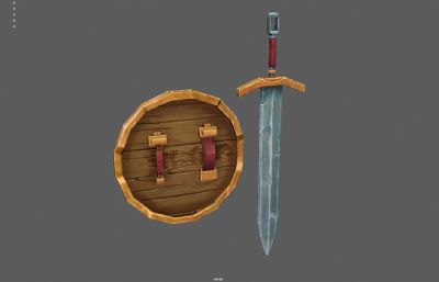 卡通剑 剑盾 盾牌