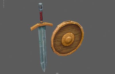 卡通剑 剑盾 盾牌