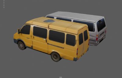 面包车 箱货车 MPV商务车塌陷模型