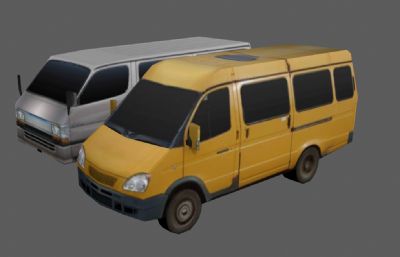 面包车 箱货车 MPV商务车塌陷模型