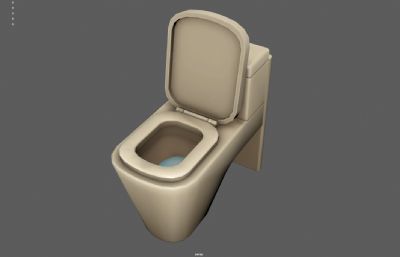 马桶 坐便器塌陷模型