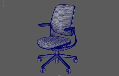 电脑办公椅 游戏椅 人体工程学椅塌陷模型