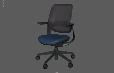 电脑办公椅 游戏椅 人体工程学椅塌陷模型
