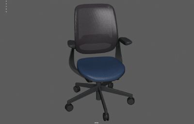 电脑办公椅 游戏椅 人体工程学椅塌陷模型