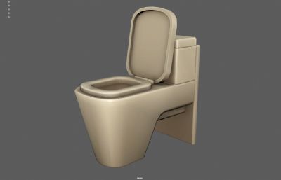 马桶 坐便器塌陷模型