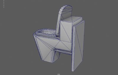 马桶 坐便器塌陷模型