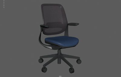 电脑办公椅 游戏椅 人体工程学椅塌陷模型