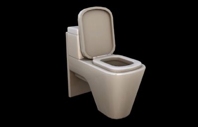 马桶 坐便器塌陷模型