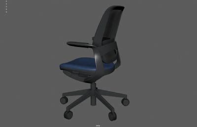 电脑办公椅 游戏椅 人体工程学椅塌陷模型