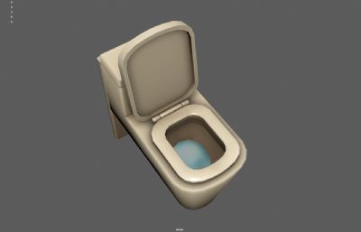 马桶 坐便器塌陷模型