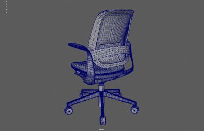 电脑办公椅 游戏椅 人体工程学椅塌陷模型