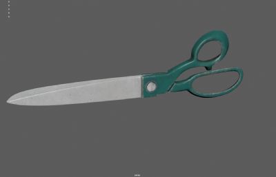 复古剪刀 裁衣剪刀塌陷模型