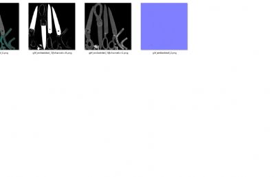 复古剪刀 裁衣剪刀塌陷模型
