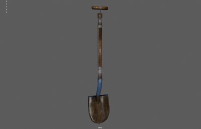铁锹 铁铲 铁锨 铲子塌陷模型