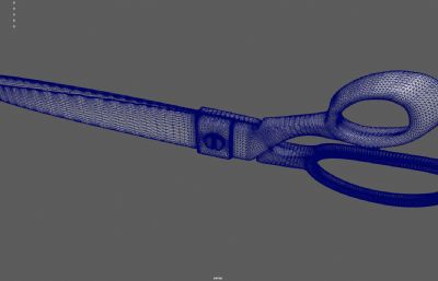 复古剪刀 裁衣剪刀塌陷模型