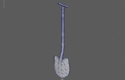 铁锹 铁铲 铁锨 铲子塌陷模型